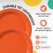 100 Count Orange Paper Plates 9 Inch Heavy Duty Disposable Plates for Parties and Events